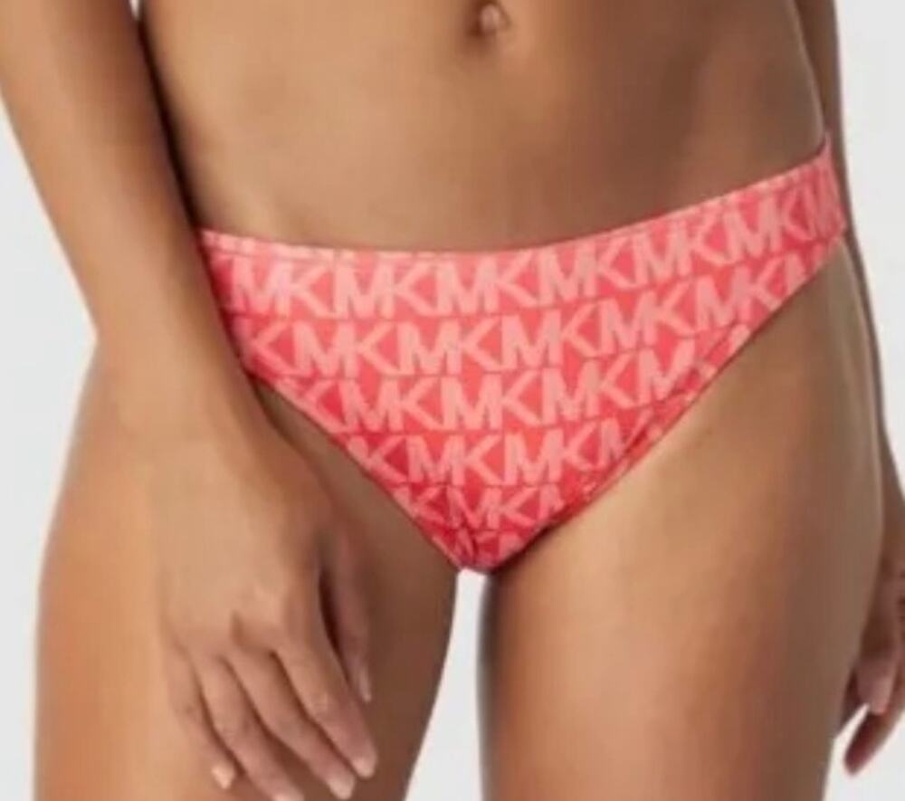 Michael Kors Sangria Logo Hipster Bikini Bottom XS NWT